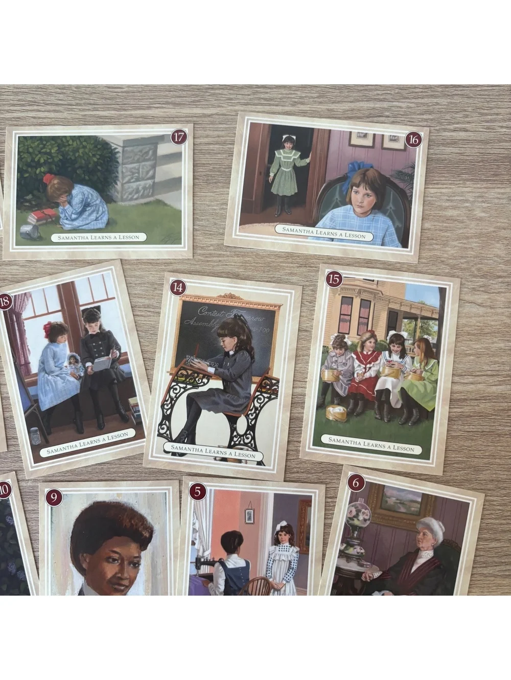 American Girl Samantha Trading Cards 18 Card Set Pleasant Company 1994 Vintage